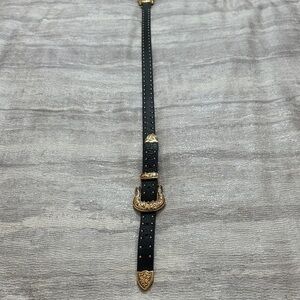 B-Low the Belt Black and Gold Western Belt